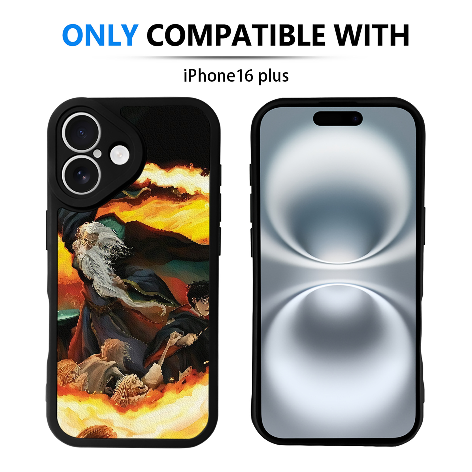 （画像用） Harry Potter ハリー・ポッターシリーズ 【iPhone 16シリーズ対応】シリコンスマホケース（レザー調） 材質：シリコン